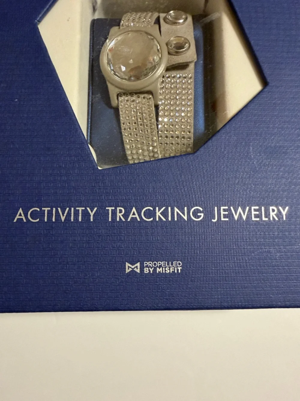 Swarovski Crystal Activity Tracking Bracelet - Silver-tone with Sport Band